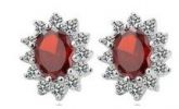 Brinco Cristal Vermelho