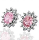 Brinco Cristal Rosa