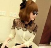 Camisa Chiffon Rendada