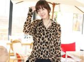 Camisa fluída leopardo tam P (1006)